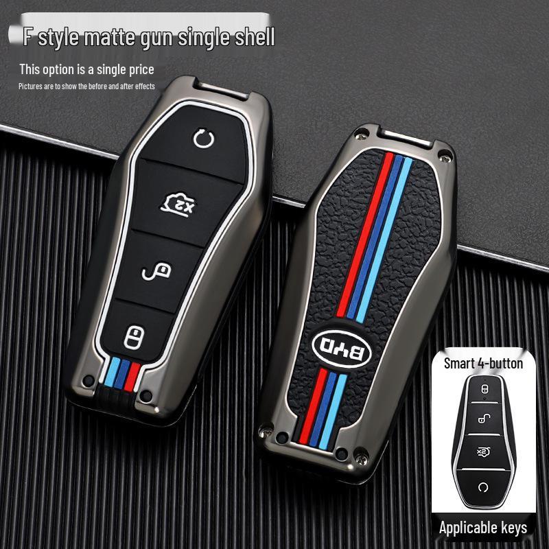 BYD Qin, Dolphin, E2, Yuan, E3, E6 Plus Key Cover and Metal Keychain Shell