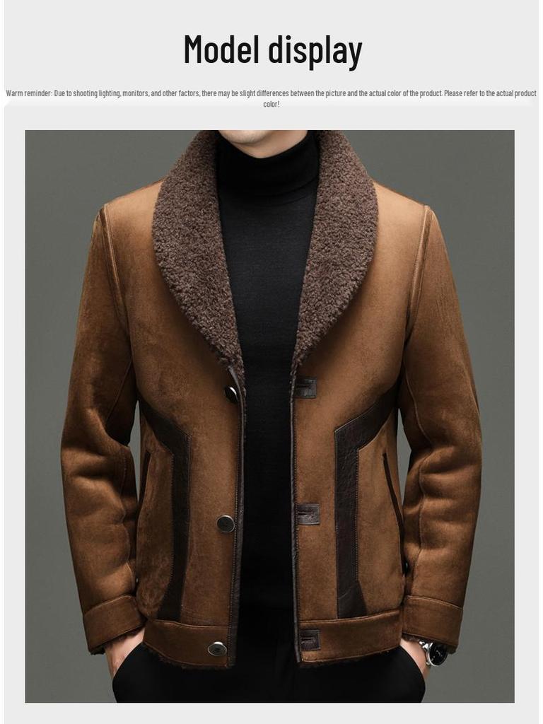 Men's Double-sided Sherpa Fleece Jacket 2025 - Winter Casual Mid-aged & Young Style, Thick and Warm Outerwear