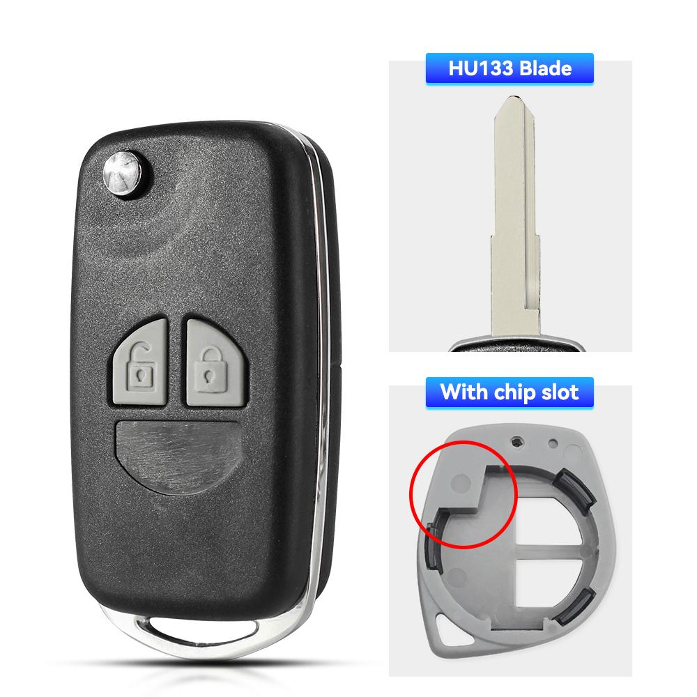 Modified Flip Folding Remote Car Key Case Shell Fit For SUZUKI SX4 Swift 2 Buttons