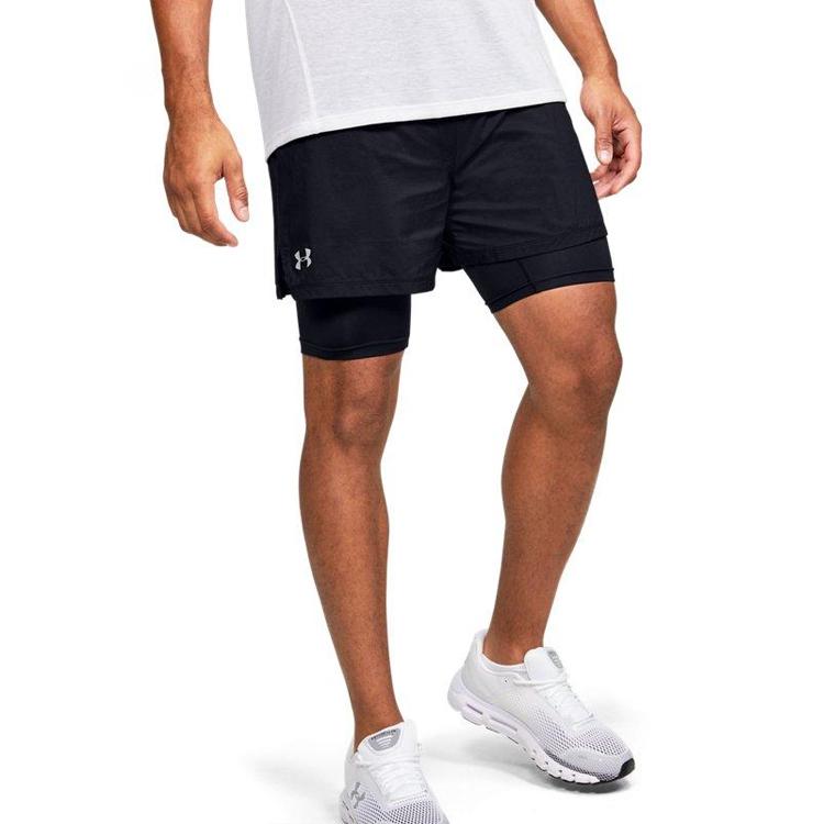 Under Armour Speedpocket Running Shorts Men Bottoms Black 1355449-001