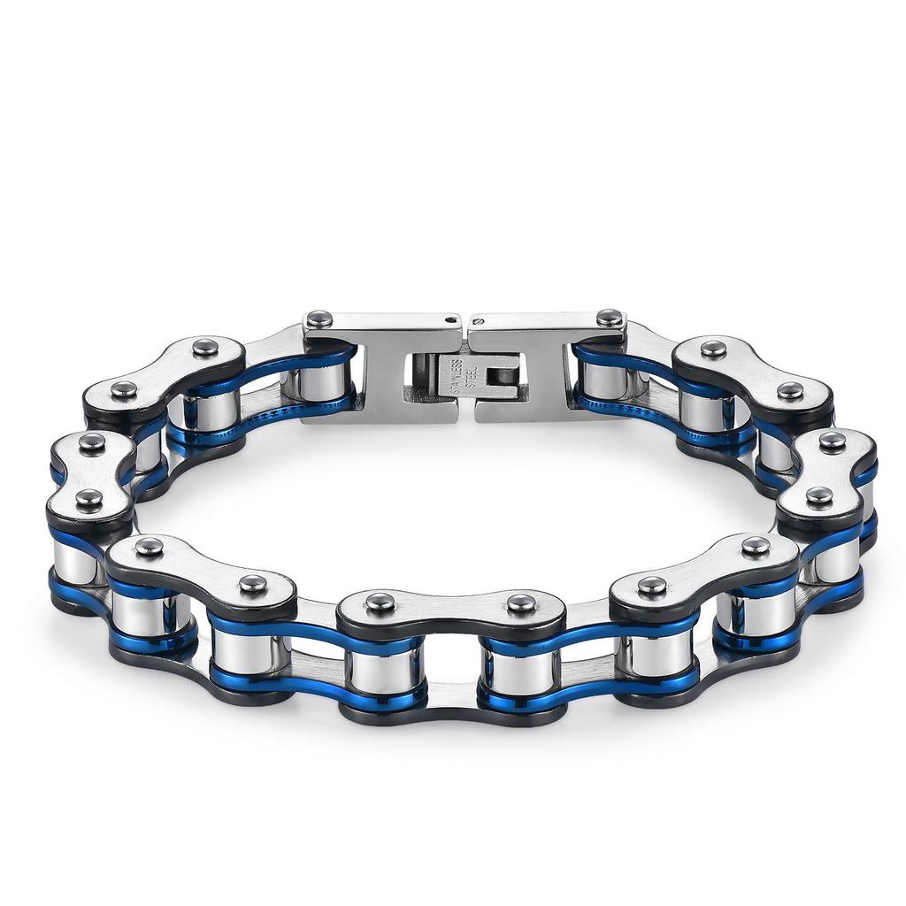 European-American Style Bicycle Chain Bracelet: Creative Rock Hip Hop Jewelry for Men & Women In Stainless Steel