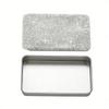 Metal Storage Holder With Glittering Diamonds Smooth Sliding Cover Designs Storage Stylish Accessory