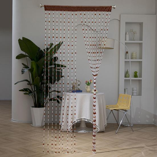 Yousheng Love Heart Beaded Curtain Decorative Bead String Curtain Tassel Room Divider Screen for Doorway Living Room Wedding Decor