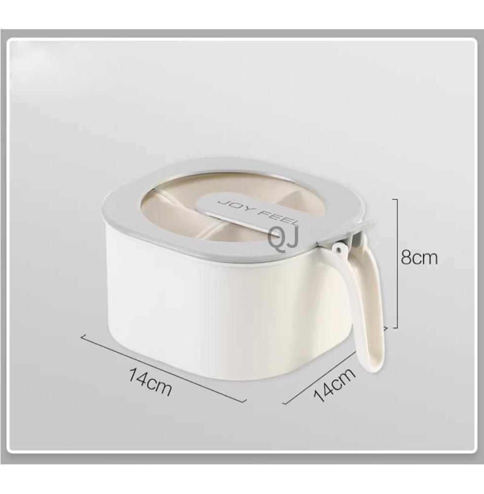 Seasoning Combination Set  Kitchen Four Compartment Integrated Seasoning Jar  Household Seasoning Box with Lid Storage