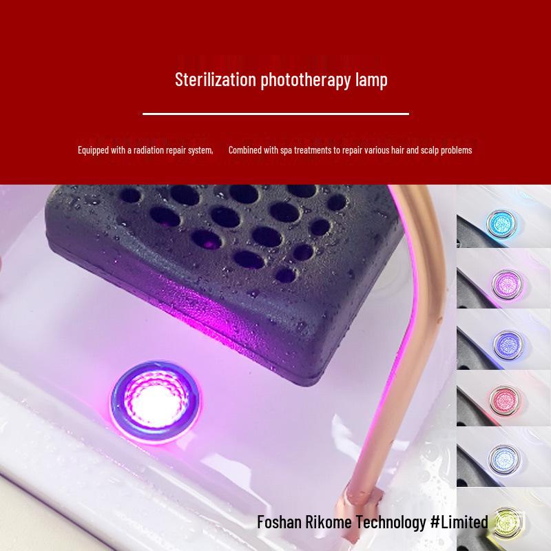 CNC Constant Temperature Shampoo Basin with Integrated Storage Tank and Steaming Hair Care Device