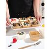 Mu Baisen Disposable Kraft Rectangular Baking Paper Cups