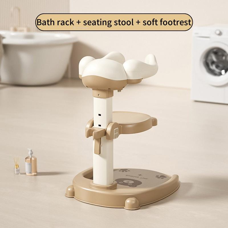 Baby standing bathtub with anti-slip and anti-side-slip function, adjustable baby multi-functional bathtub stand