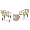 Day and Night - Day and Night Garden Table and Chairs Set 3 Pieces Oak-colored Synthetic Rattan