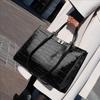 Elegante Borsa a Shopper in Pelle di Mucca Marrone con Texture Coccodrillo – Spaziosa ed Elegante per Viaggio e Lavoro