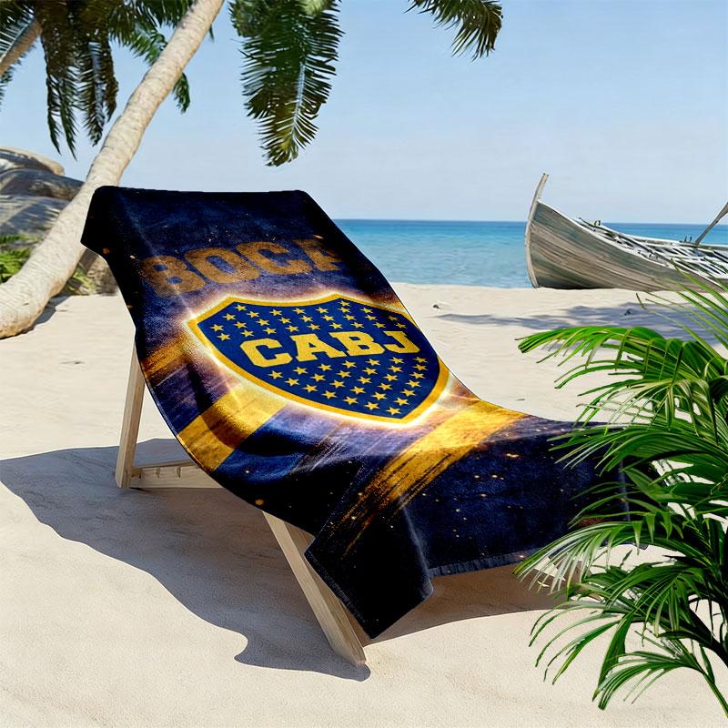 Boca Juniors Print Strandtuch, Großes Weiches Schnelltrocknendes Handtuch für Strand Camping Schwimmen