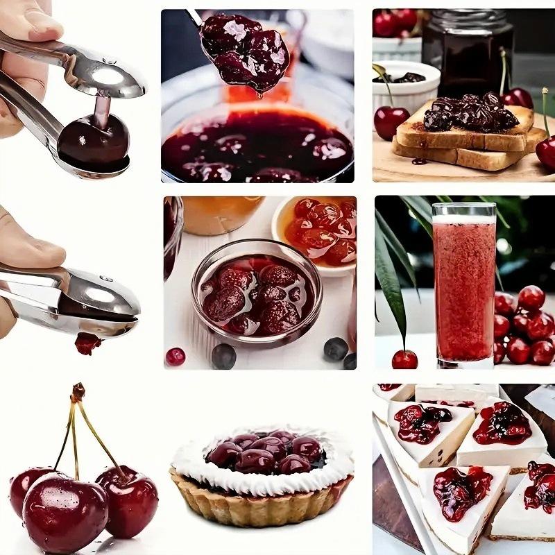 Red Jujube Cherry and Date Pitter – Stainless Steel Pit Remover Tool