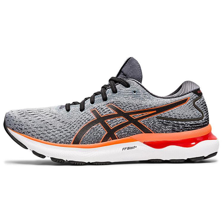 New Asics Gel Nimbus 24 Sheet Rock Grey Shocking Orange 1011B359-020