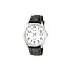 STANDARD Series Waterproof Casual Style Quartz Movement Leather Strap Japanese and Korean Watch Men's Watch White Dial MTP-1302L-7BV