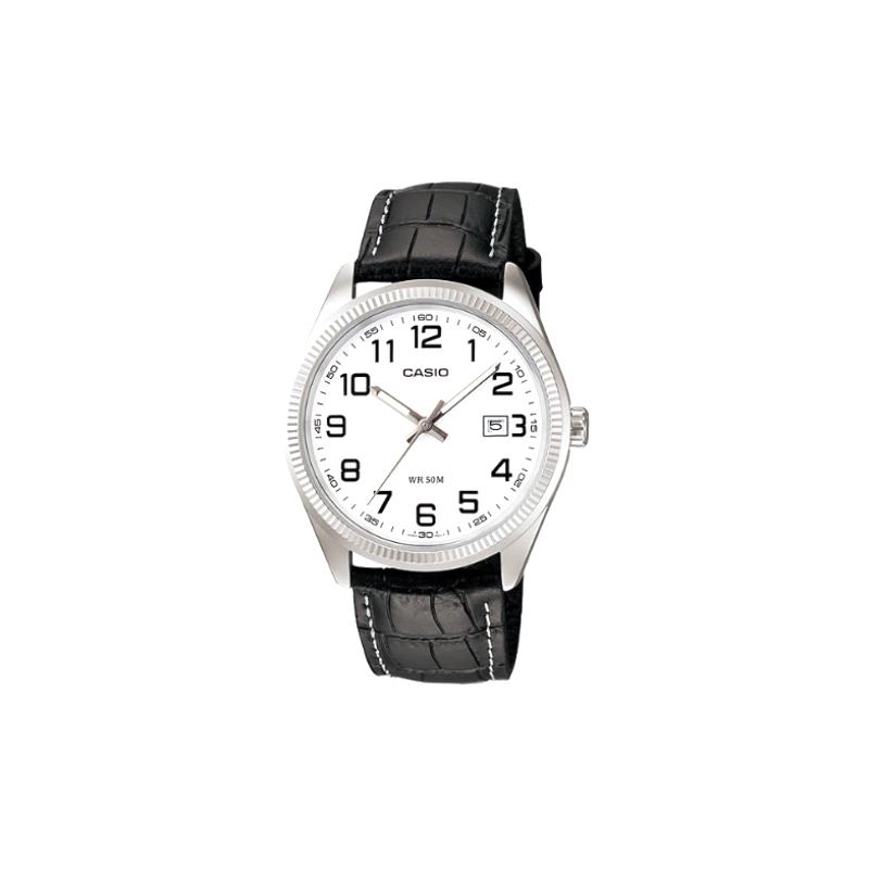 

Casio STANDARD series waterproof casual style quartz movement leather strap Japanese and Korean watch men s watch white dial MTP-1302L-7BV белый