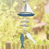AEE4-Marine Style Wooden Pendant Ocean Wind Crafts Small Innovative Accessory Wall Hanging Decoration