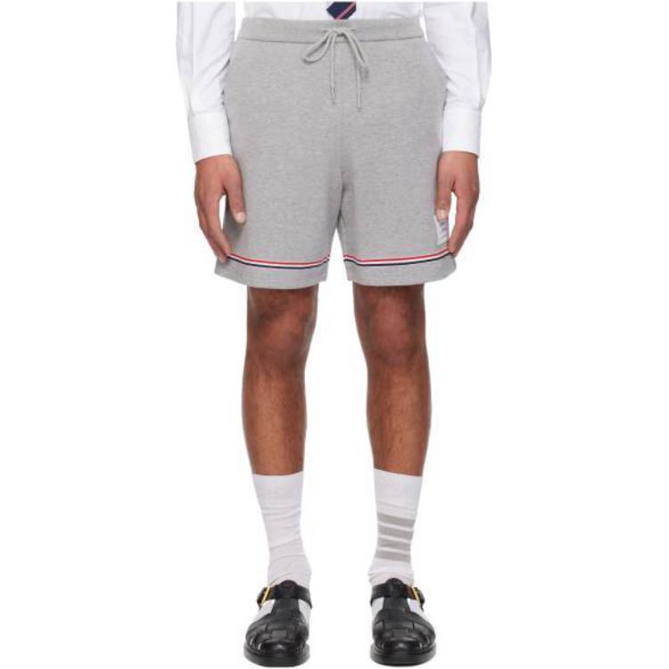 THOM BROWNE Mid Rise Drawstring Track Shorts MJQ212AJ0199055