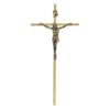 Hängendes Kreuz Messing, Gold 14 X 30