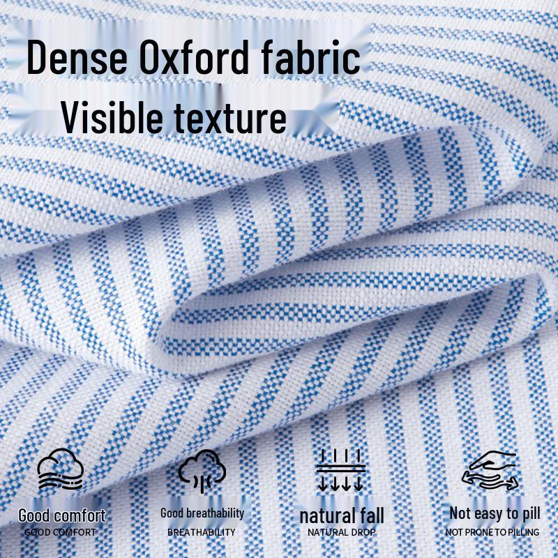 MINISO Men's Striped Casual Long Sleeve Shirt