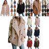 Luxuriös Weicher Damen Teddybär Faux Fur Fleece Wintermantel Cardigan Jacke