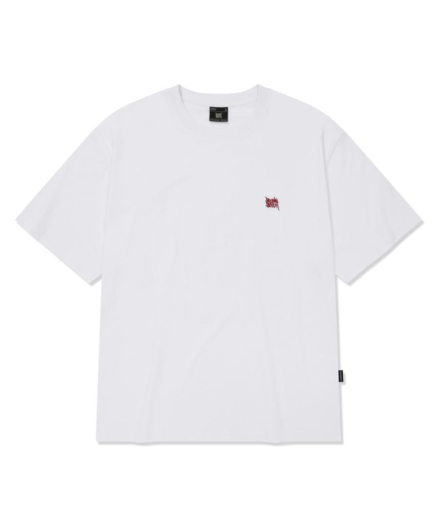 BROWNBREATH Tag Palm Circuit Tee - White