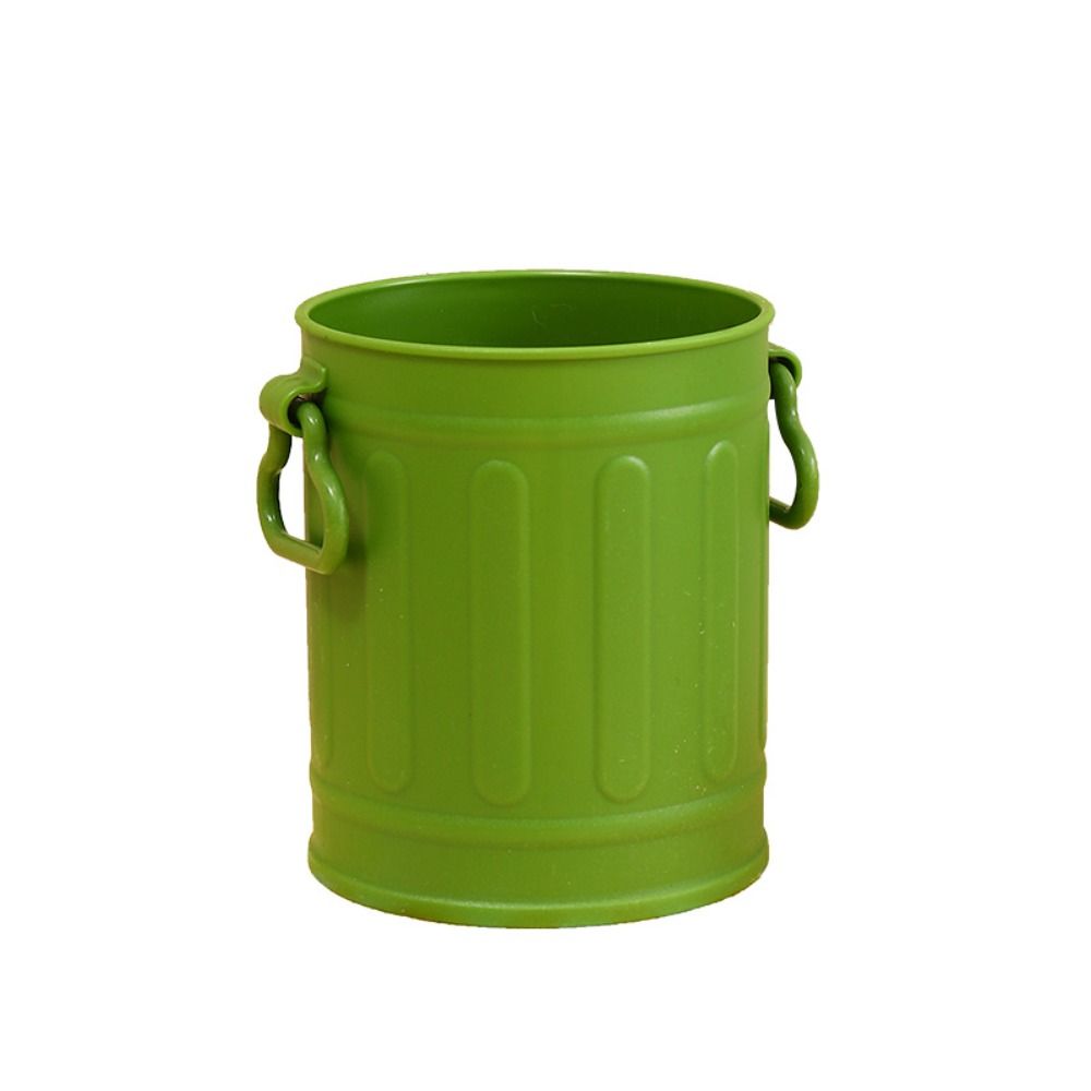 Plastic Pen Bucket Retro Stationery Storage Box Portable Makeup Brush Storage Box Office