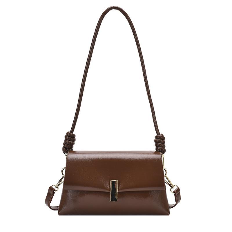 Women's Leather Shoulder Bag with Retro Waxed Finish Small Square Bag Crossbody Bags for Work Crossbody Bag Fashion