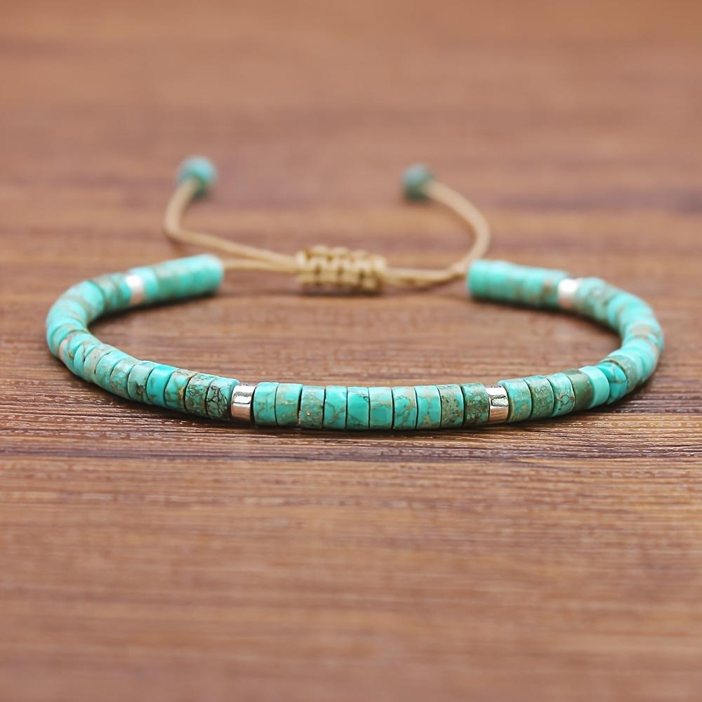 

Регулируемый браслет из натуральной бирюзы | Натуральный камень, Идеально подходит для отпуска и подарков бирюзовый