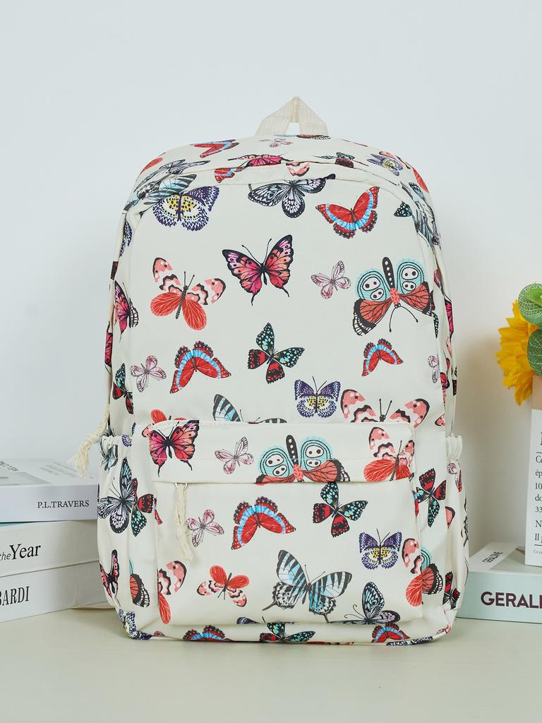 Schoolbag high school female student backpack cute little flower girl casual simple high value large capacity trendy junior high school student 