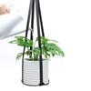 Hanging Basin Multifunctional Adjustable Faux Leather Space-Saving Plant Hanging Basket for Balcony