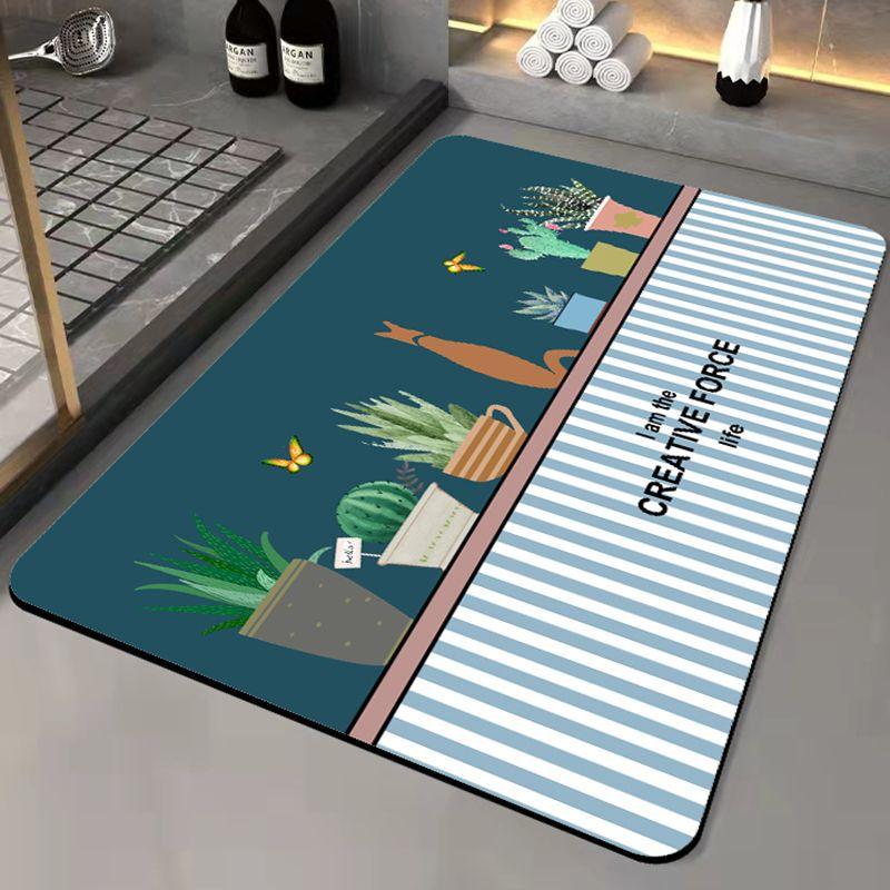 Diatom Mud Floor Mat Absorbent Non-slip Mat Household Door Quick Drying Mat Toilet Toilet Bathroom Shower Floor Mat