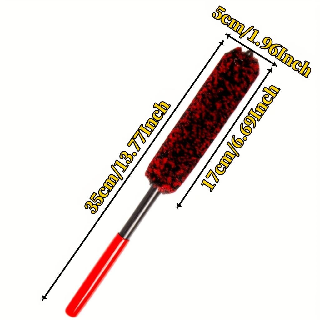 Flexible Car Wheel Cleaning Brush - Bendable, Soft Fleece Material, Ideal for Easy Rim, Tire, Exhaust Pipe, and Engine Bay Reach, Wheel Cleaning Brush