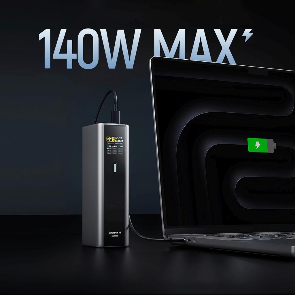 Powerbank 20000mAh USB-C USB-A 210W - gray