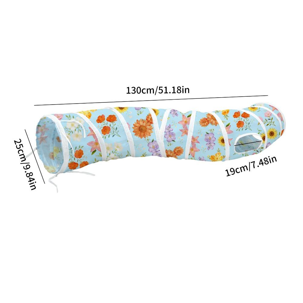 S-Shape Cat Tunnel House Foldable Rabbit Peekaboo Hideout 3 Way Cat Tubes Summer/Winter Style