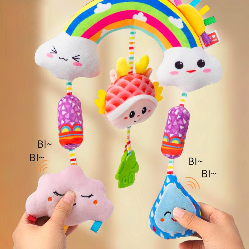 Baby Wind Chime Trolley Hanging Accessory Rattle Toy Bed Bell Safety Seat Hanging Accessories for Infants 0-1 Year Old