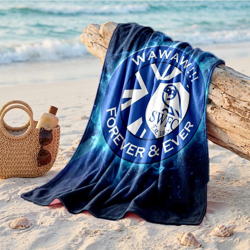 Asciugamano da Spiaggia Tema Sheffield Wednesday Morbido Asciugatura Rapida?Asciugamano Asciutto Per Vacanze Estive Al Mare Nuoto