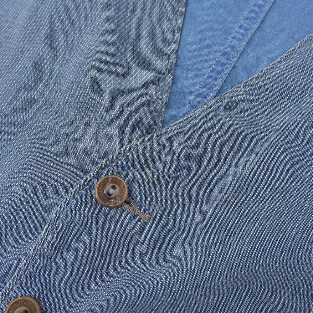 RRL Men's Cotton Twill Vest, Blue, Size M Best M blueUsed