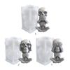 Flexible Resin Mold Skull Shape Ornament Molds Easy Releasing Silicone Texture for Epoxy Creative Table Decorations