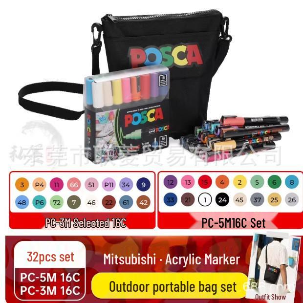 Sada akrylových fixů POSCA Treasure Color (Na vodní bázi, PC-1M/3M/5M)