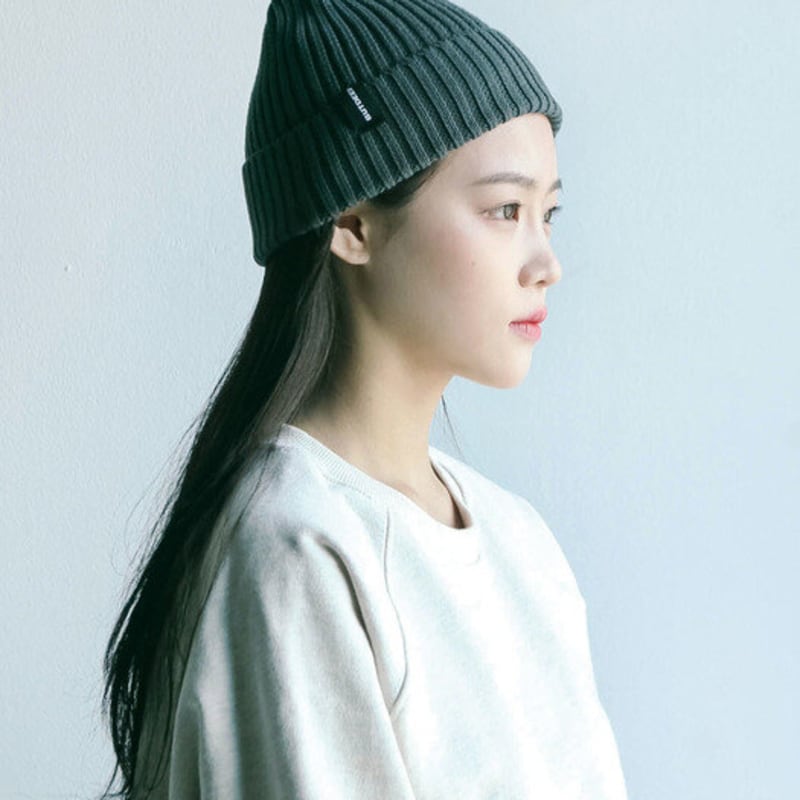 

BUTDEEP Хлопковая базовая шапка с символом - Темно-серый one