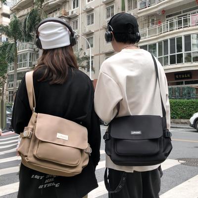 Ins College Student Messenger Bag Class Casual Backpack Shoulder Bag, Japanese Bag Female Harajuku Retro Mailman Bag Male