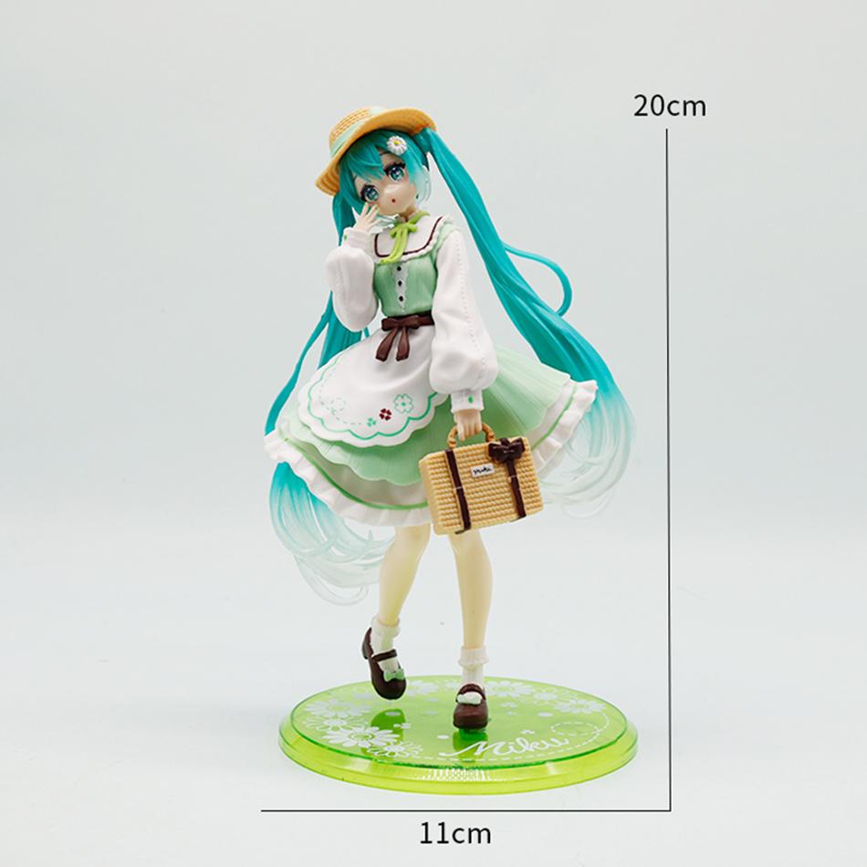New Hatsune Miku Anime Figure Wonderland Pvc Model Action Toy Thumbelina Ver. Desktop Decoration Dolls Ornaments Collection Gif