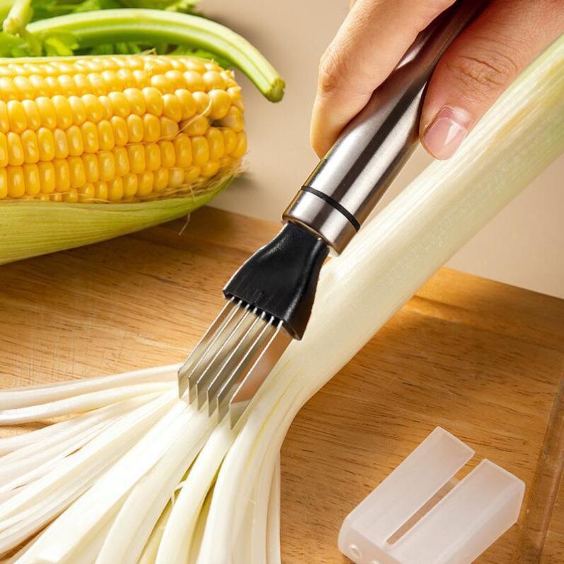 Stainless Steel Scallion Slicer Multi-functional Knife Scallion Slicer Kitchen Scallion Slicer Commercial Scallion Fine Wire Tool
