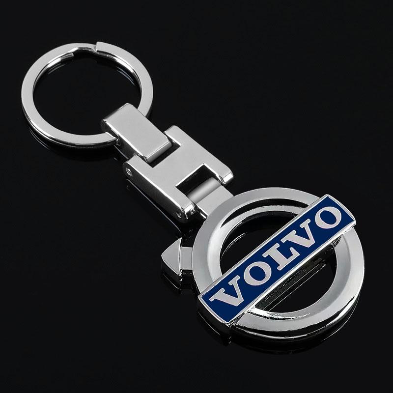 Porte-clés de voiture Porte-clés Pendentif Porte-clés en métal Emblème Pour Volvo 240 C70 S40 S50 S60 S70 S80 S90 V40 V50 V60 V90 XC40 XC60 XC90 Vnl Camion