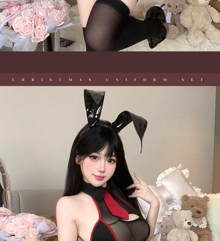 Passionate Temptation See-through Mesh Bodysuit Bunny Girl Quick Release Set