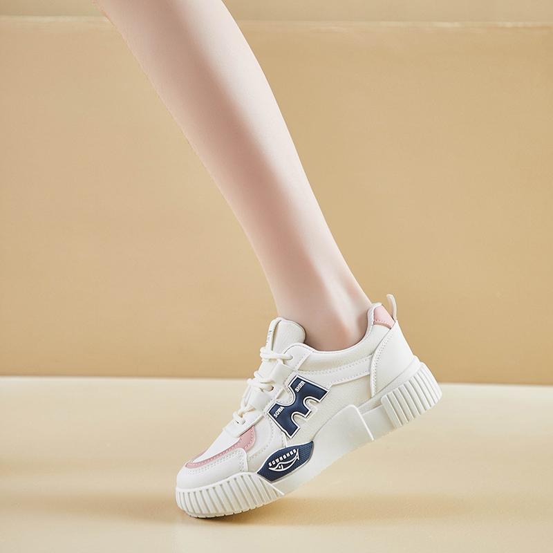 CRLAYDK 2024 Fall New Women Fashion Sneakers Comfortable Casual Skateboarding Walking Shoes Lace Up Shopping Tennis for Lady