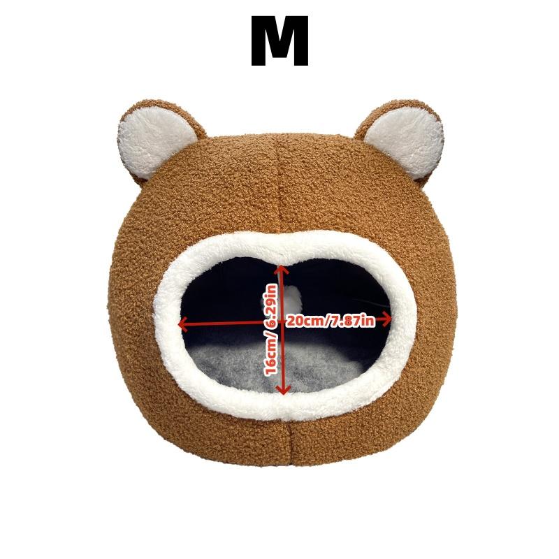 Winter Cat Bed Warm Pet House Soft Long Plush Kitten Lounger Cushion Small Dogs Tent Cave Beds for Cozy Cat House Mat Supplies