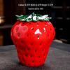 Strawberry Ceramic Tea Storage Jar - Moisture-Proof Home Decor & Fruit Ornament