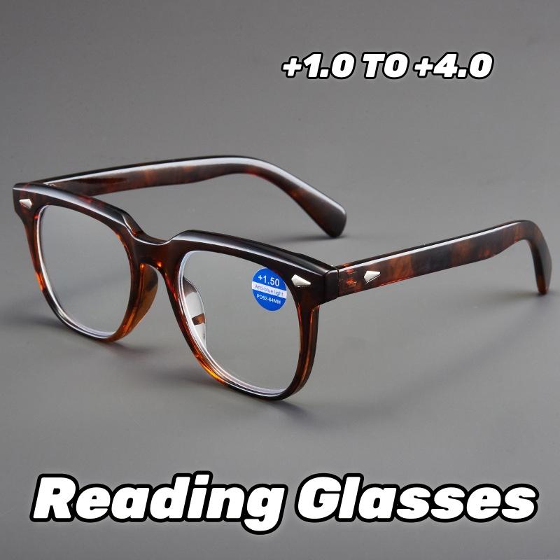 Anti Blue Light Large Frame High-Definition Reading Glasses European And American Fashionable Ultra Light Pc Presbyopia Glasses