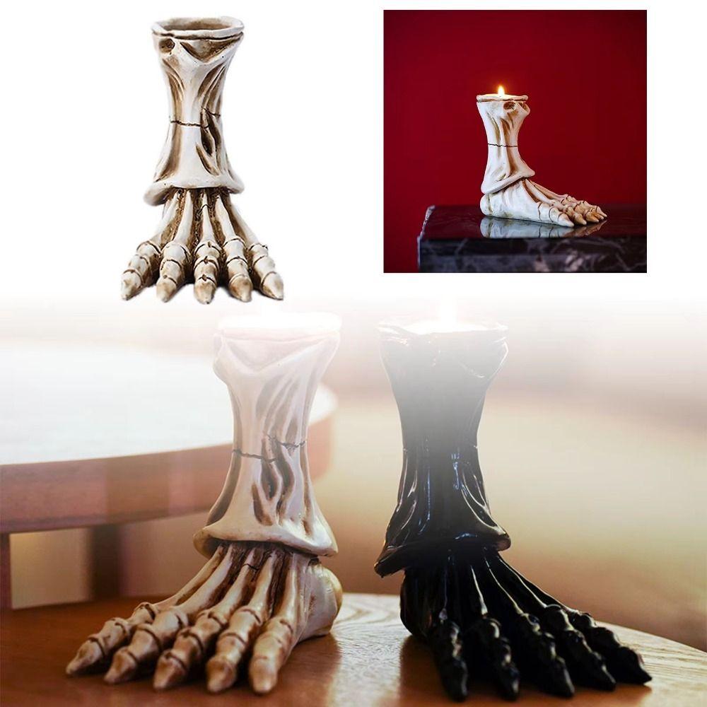 

Creative Skeleton Foot Candlestick Skeleton Foot Gothic Candle Holder Home Decor
