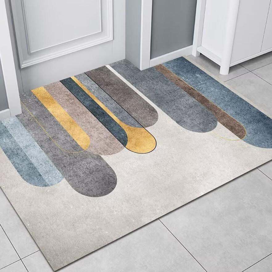 Entrance Door Carpet Household Door Mat Anti Slip Living Room Light Luxury Entrance Mat Dirt Resistant